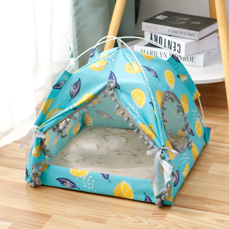 Portable Cat Tent & Enclosed Pet Bed – Waterproof Outdoor Pet House for Cats & Small Dogs (S–XL)