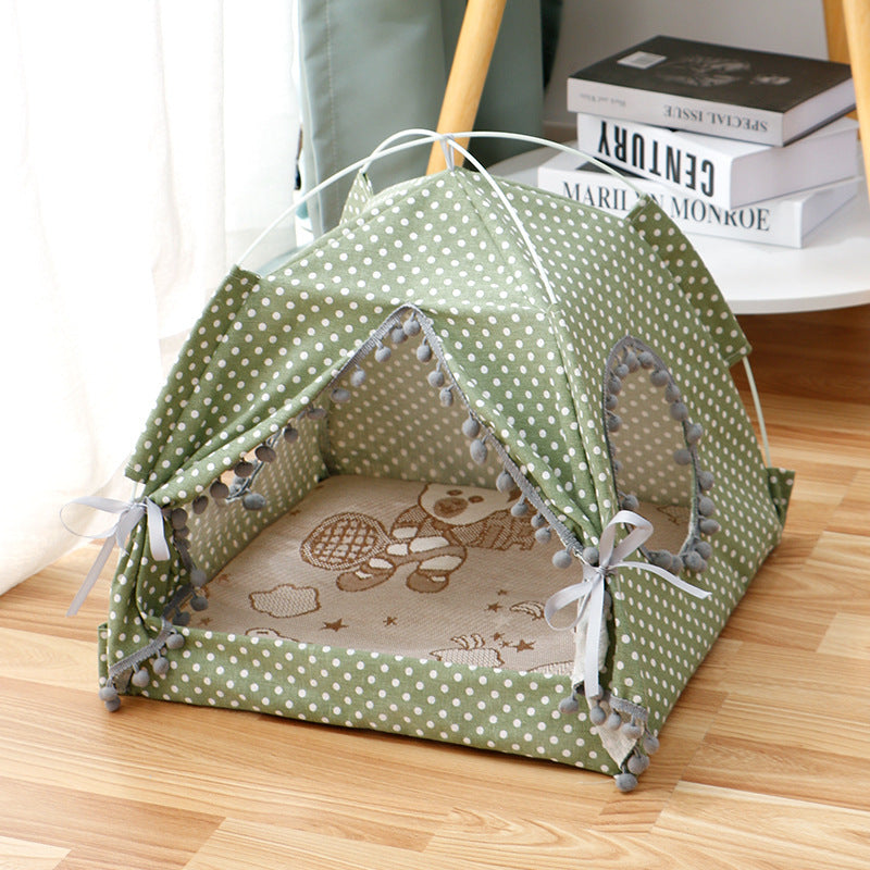 Portable Cat Tent & Enclosed Pet Bed – Waterproof Outdoor Pet House for Cats & Small Dogs (S–XL)