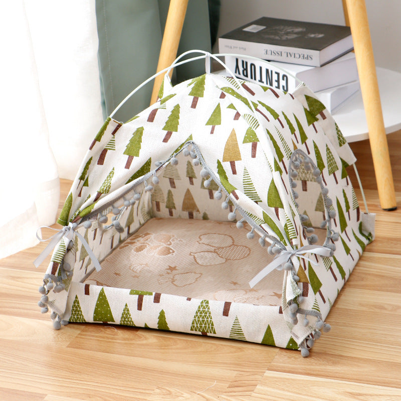 Portable Cat Tent & Enclosed Pet Bed – Waterproof Outdoor Pet House for Cats & Small Dogs (S–XL)