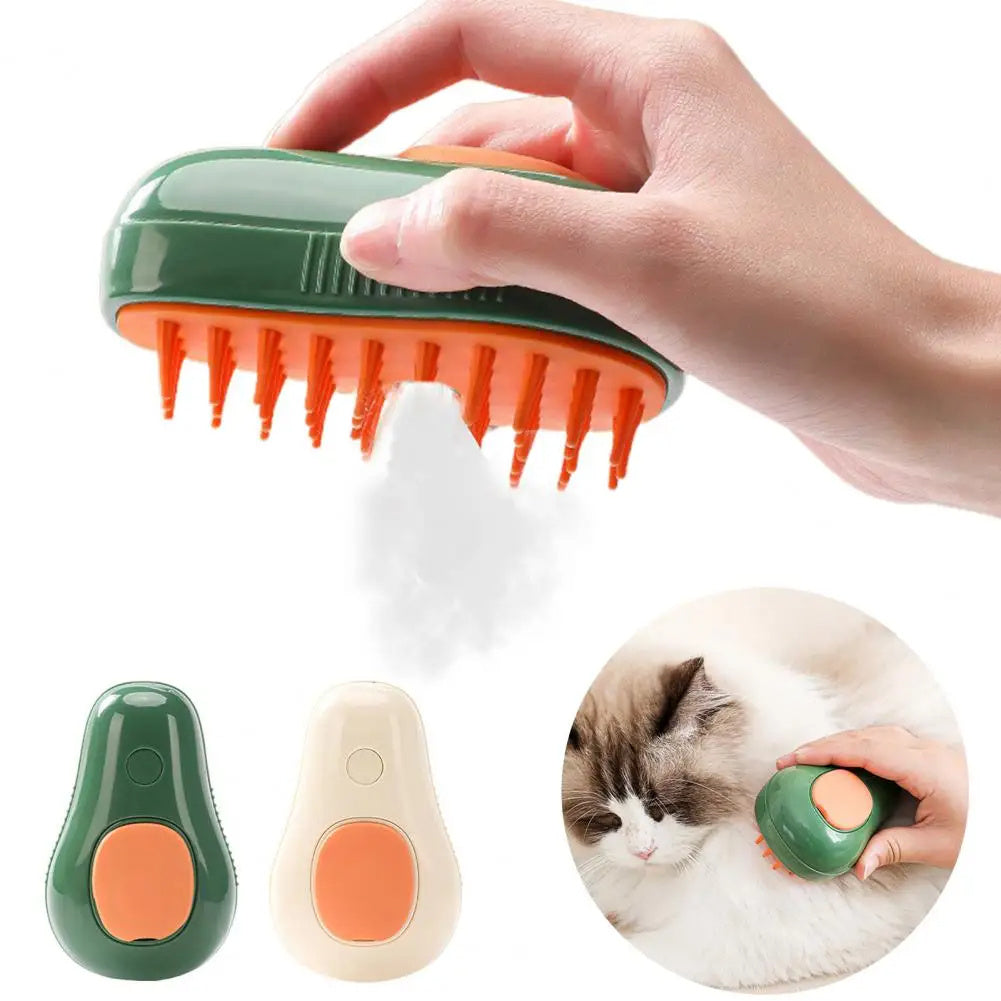 3-in-1 Steam Pet Grooming Brush – Hair Removal, Massage & Deshedding Comb for Cats & Dogs