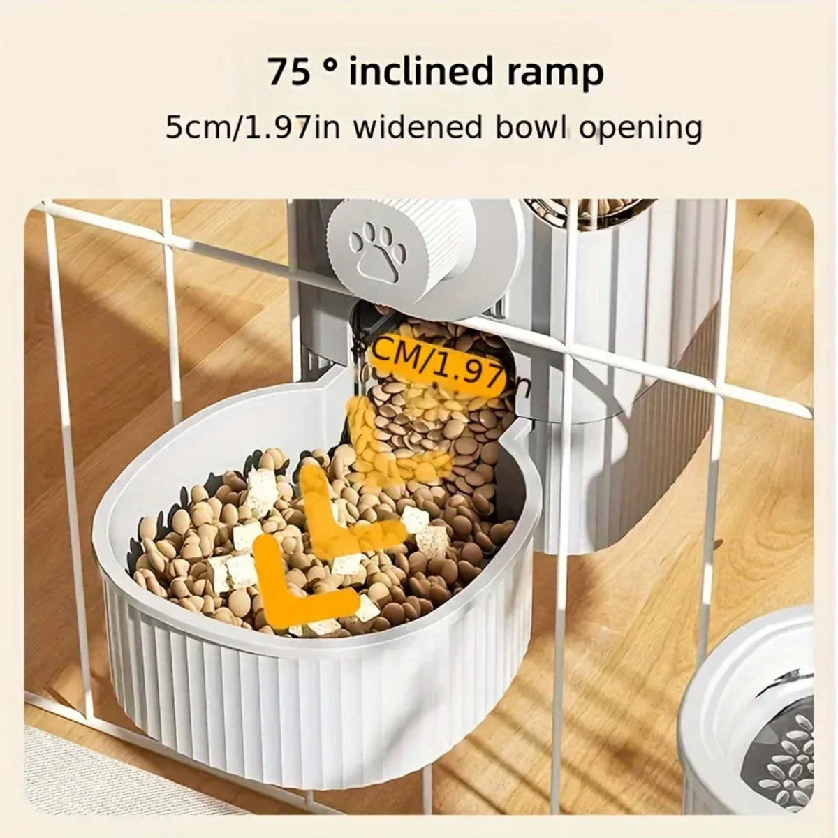 Automatic Hanging Pet Feeder & Water Dispenser Set – Cage-Mounted Food Bowl for Cats, Small Dogs & Rabbits