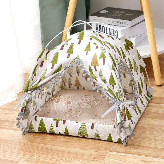 Portable Cat Tent & Enclosed Pet Bed – Waterproof Outdoor Pet House for Cats & Small Dogs (S–XL)