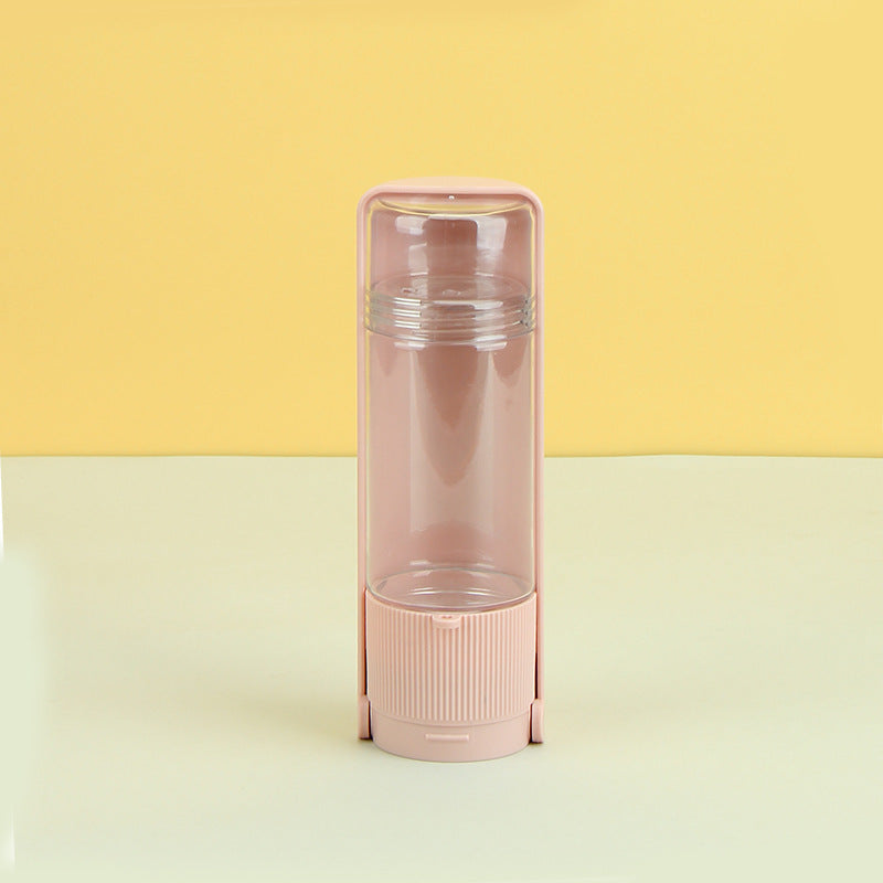 2-in-1 Portable Dog Water Bottle with Food Storage – Leak-Proof Outdoor Pet Dispenser (270ml Water + 80ml Food)