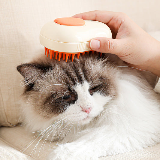 3-in-1 Steam Pet Grooming Brush – Hair Removal, Massage & Deshedding Comb for Cats & Dogs