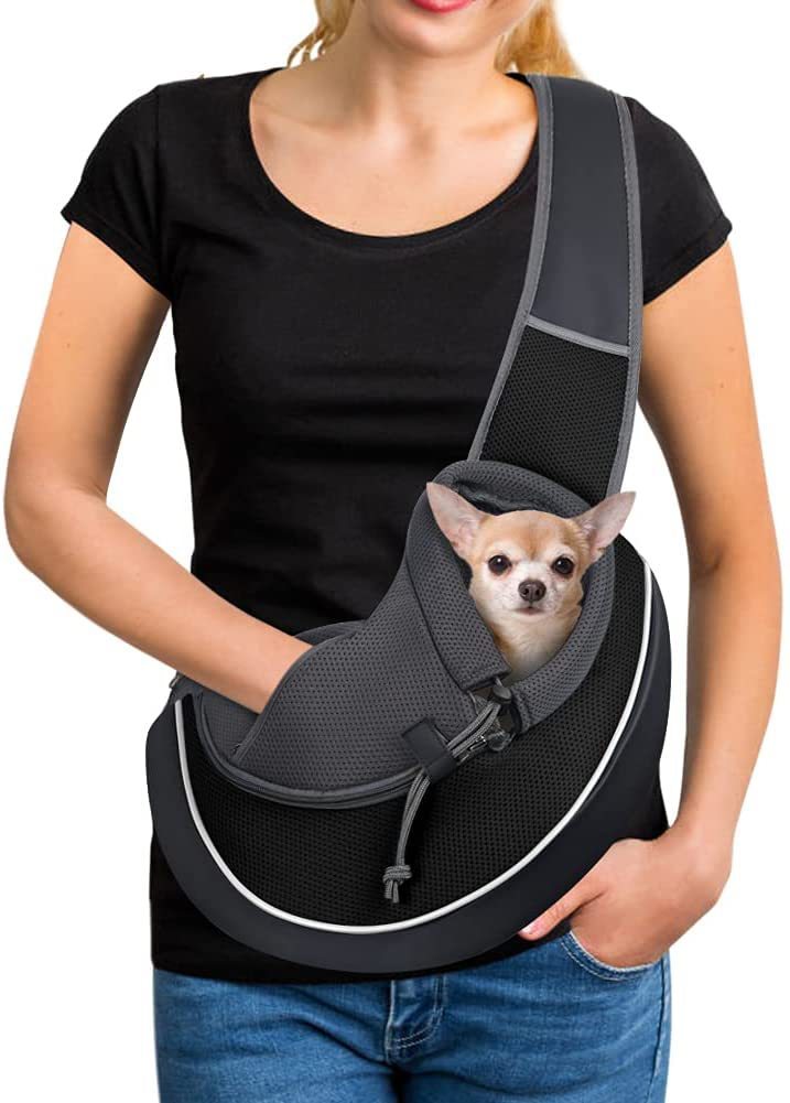 Portable Pet Carrier Crossbody Bag – Breathable Oxford Shoulder Sling for Dogs & Cats