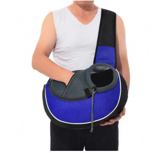 Portable Pet Carrier Crossbody Bag – Breathable Oxford Shoulder Sling for Dogs & Cats