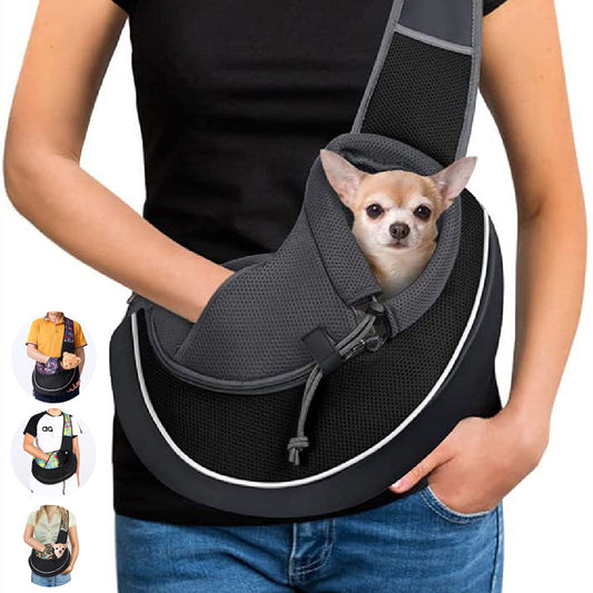 Portable Pet Carrier Crossbody Bag – Breathable Oxford Shoulder Sling for Dogs & Cats